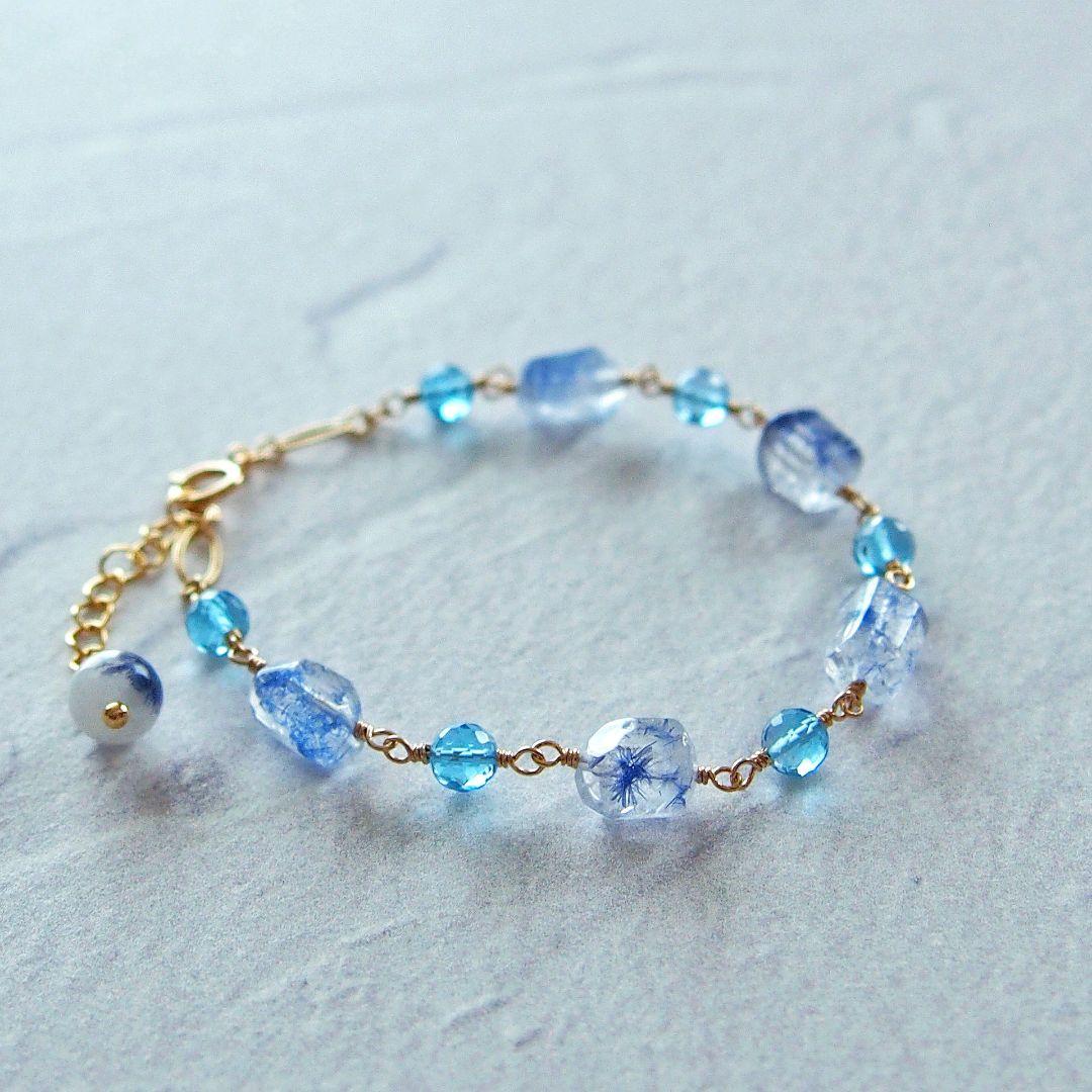 Kaya様　デュモルチェライトインクォーツ　ブレスレット　14kgf　他2点