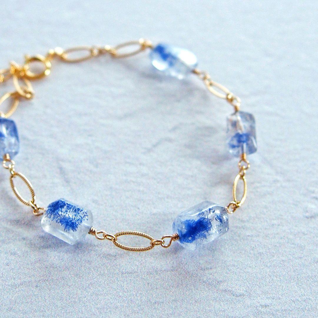 Kaya様　デュモルチェライトインクォーツ　ブレスレット　14kgf　他2点