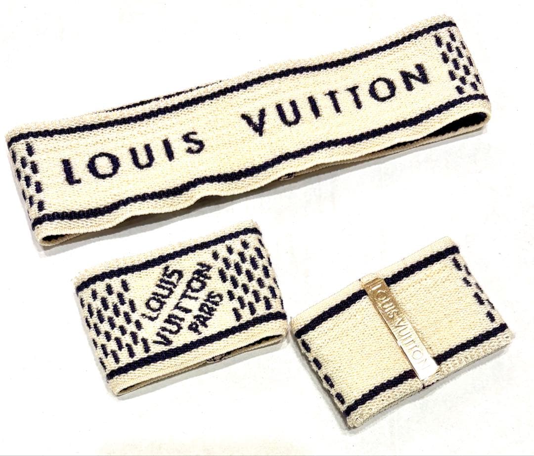 ヴィトン☆ロゴヘアバンド　リストバンド　3点セット　ヘアアクセサリー