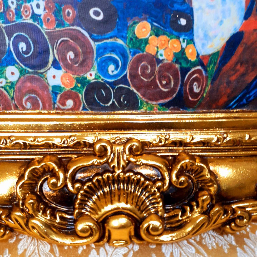 グスタフクリムト作画　TheMaiden　良質キャンバス　豪華　金箔額絵