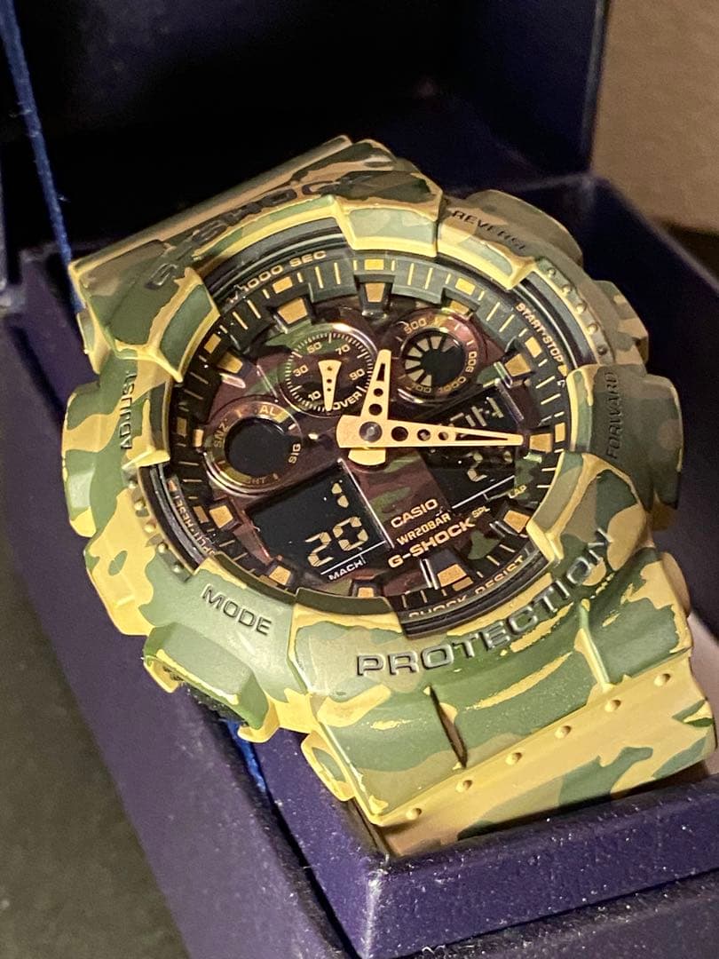 【生産終了品　希少極美品　電池新品】 G-SHOCK GA-100CM カモフラ