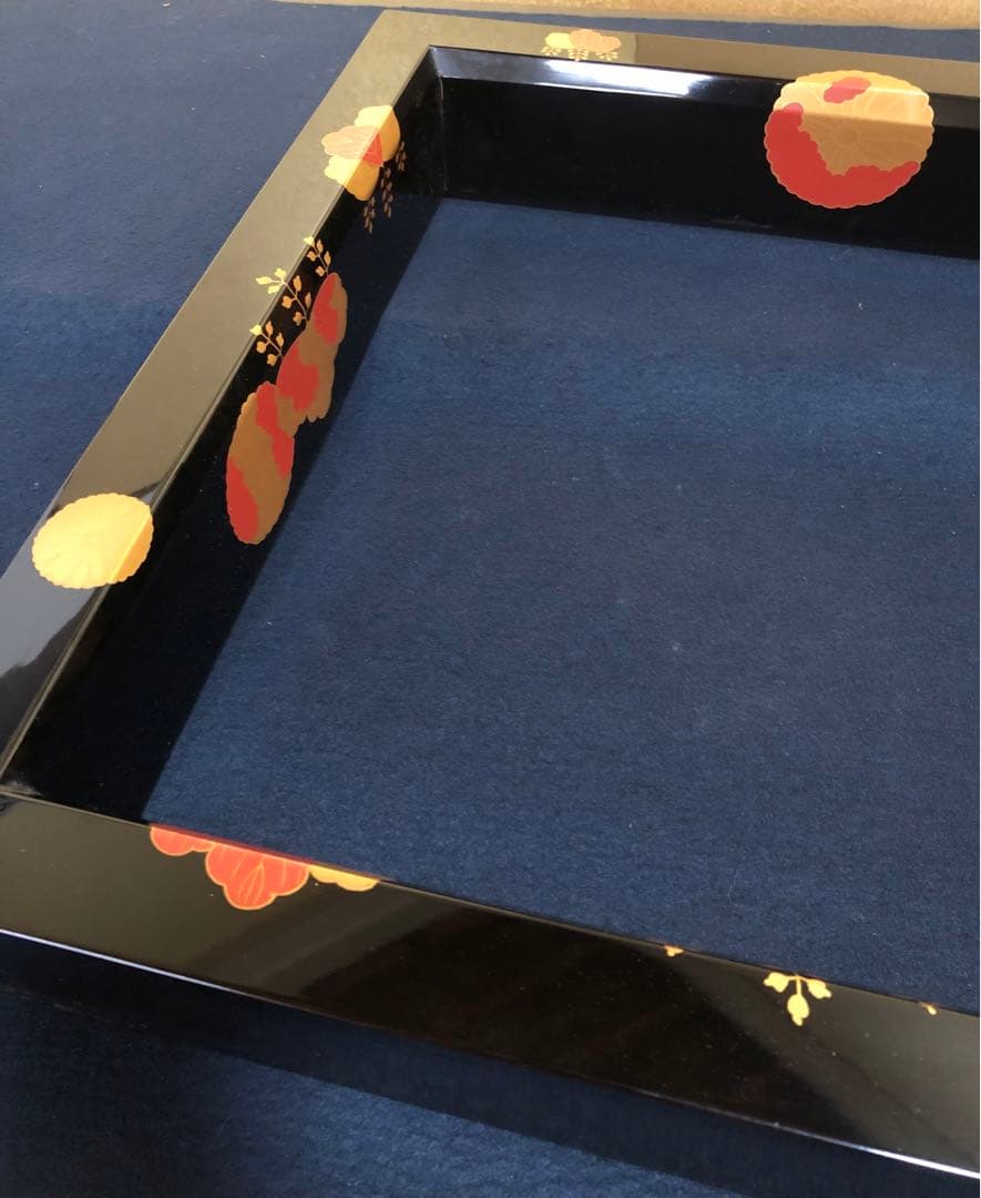 《レ》輪島塗 高台寺蒔絵 炉縁 弘悦作 共箱　251121え5