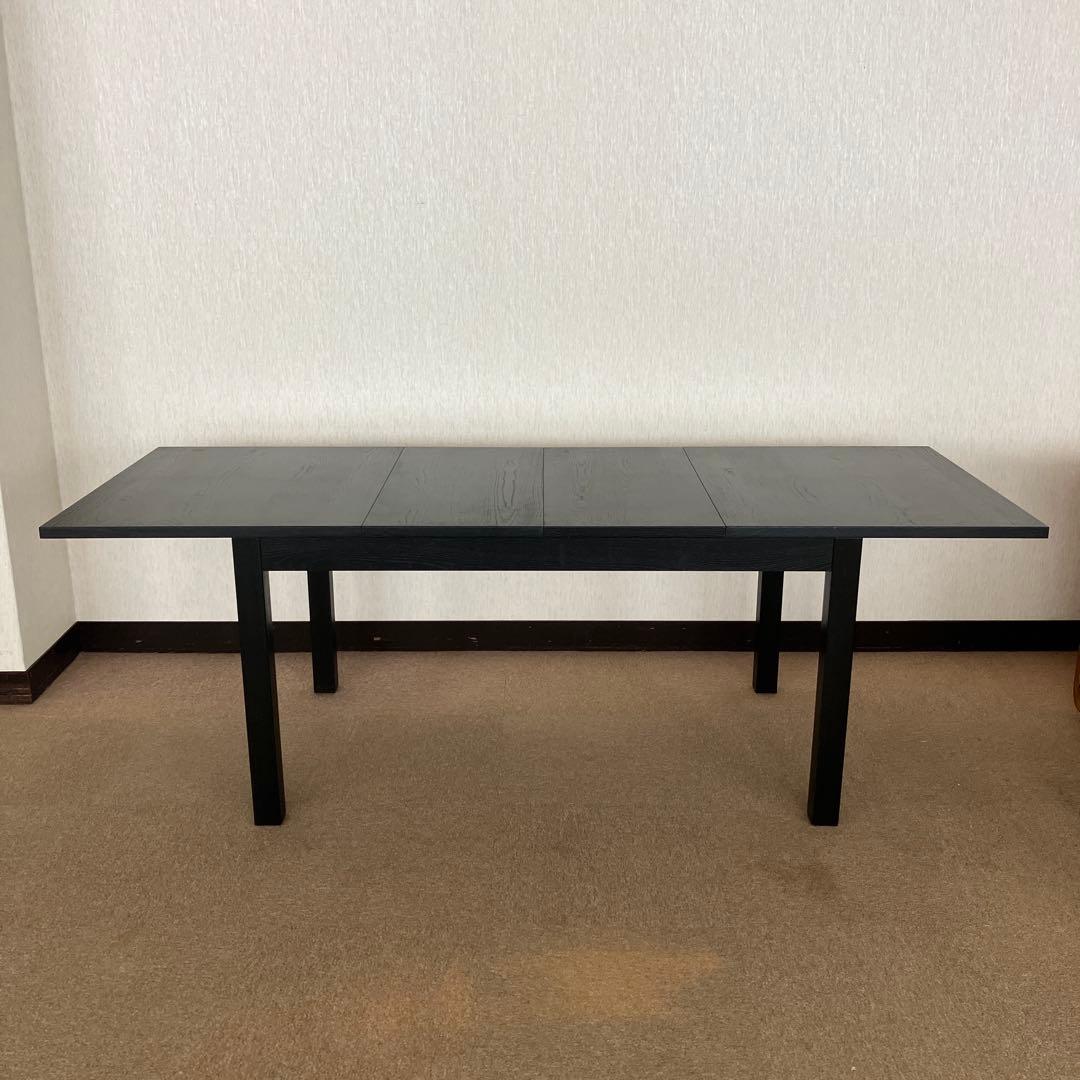 IKEA イケア　伸長式ダイニングテーブル　BJURSTA ブラック　③