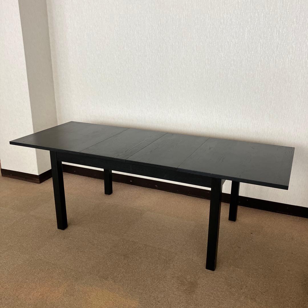 IKEA イケア　伸長式ダイニングテーブル　BJURSTA ブラック　③
