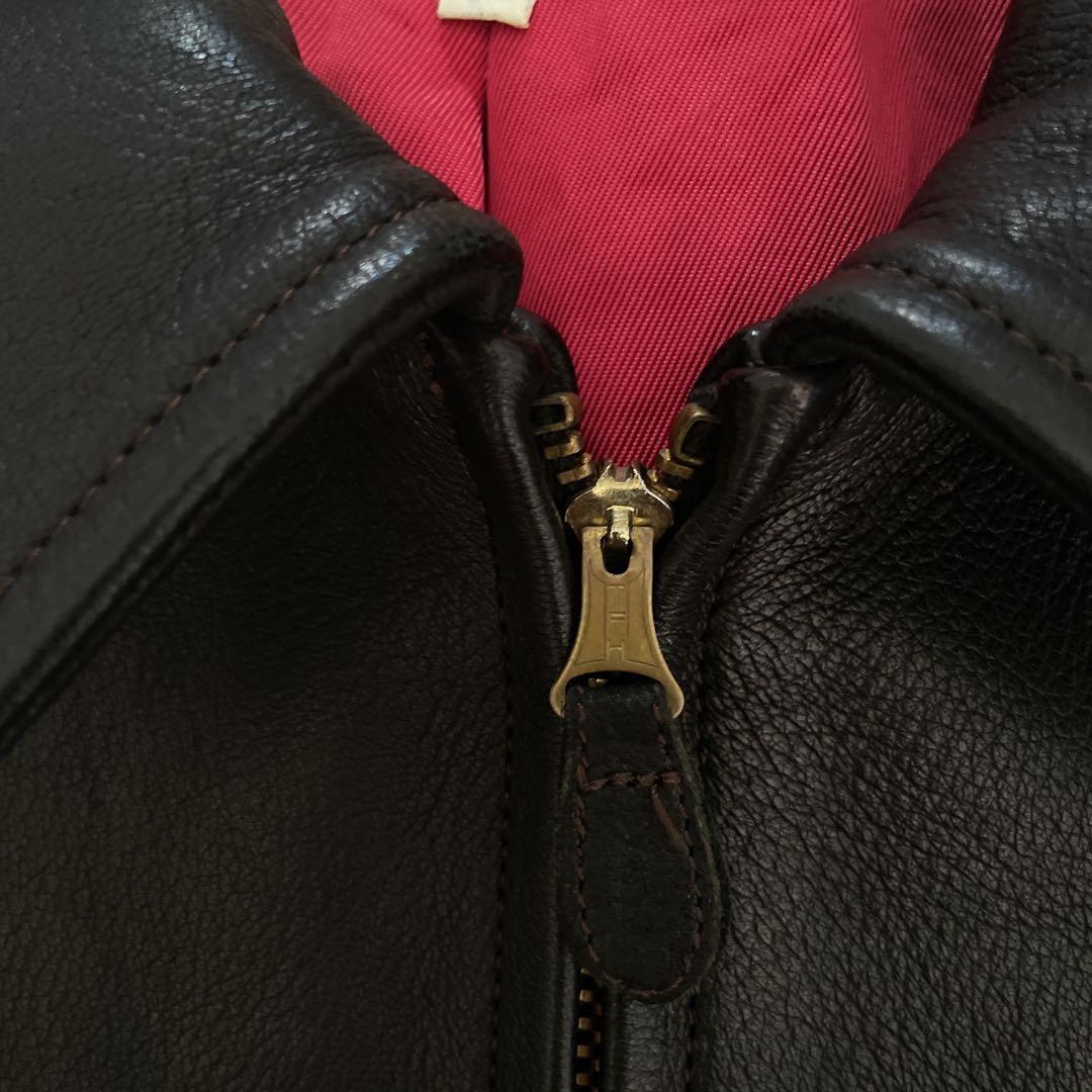 美品THE FLAT HEAD ディアスキン レザージャケット 42