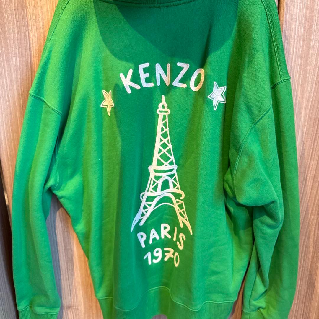 KENZO グリーン パーカー XL【1度使用のみ】