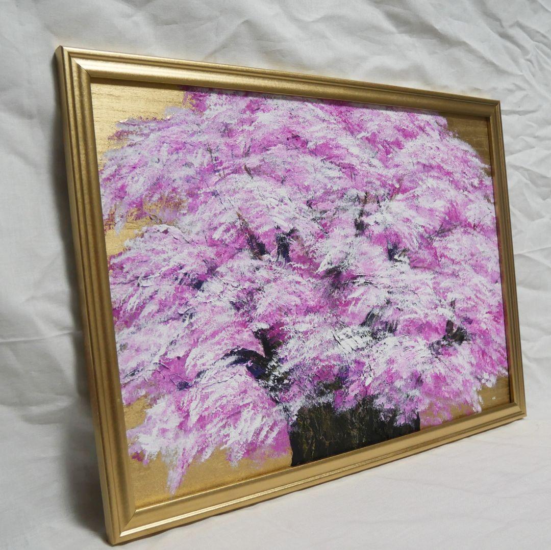 油絵 油彩 油彩画 絵画 絵【桜の大樹】
