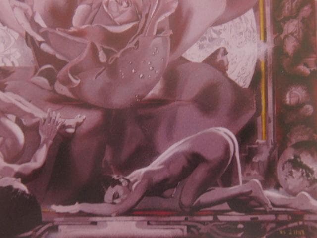 飯田四郎、【楽園(I)】、希少な額装用画集より、新品額装付、状態良好