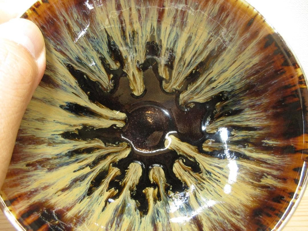 送料込【逢絢亭・新品】茶道具 天目茶碗 京焼 建盞茶碗 桶谷定一 共箱入り