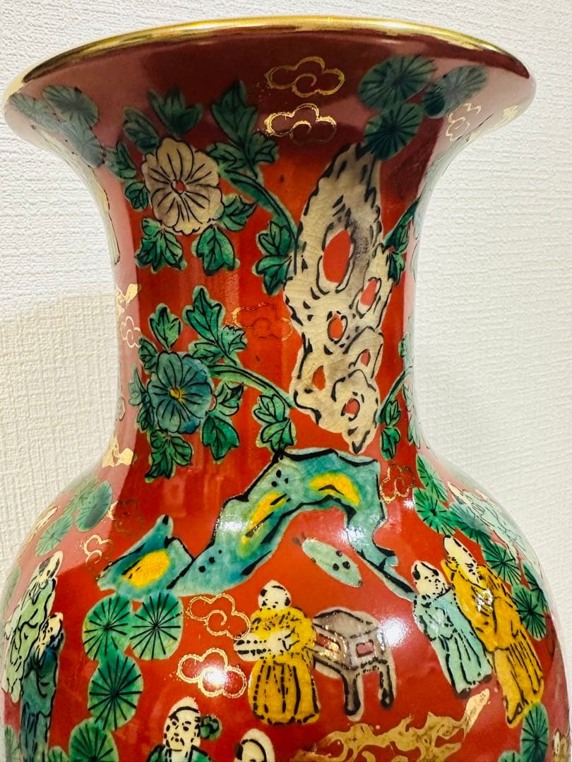 九谷燒 木米 花瓶 新品未使用品