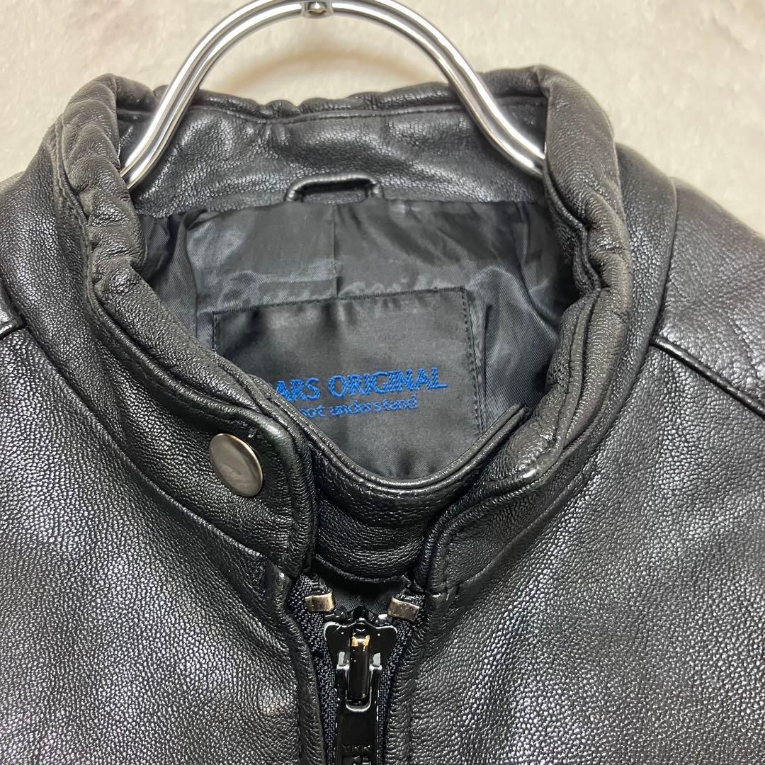 美品 ロアーズオリジナル ゴート 山羊革 サイズL レザージャケット ブラック