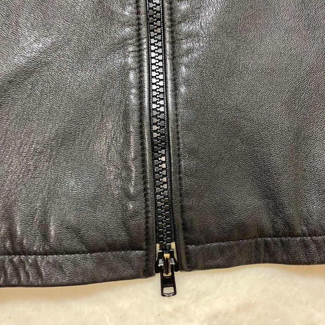 美品 ロアーズオリジナル ゴート 山羊革 サイズL レザージャケット ブラック