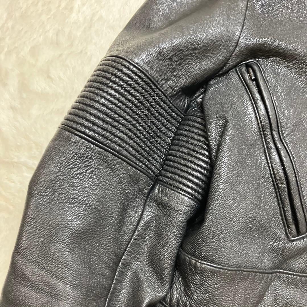 美品 ロアーズオリジナル ゴート 山羊革 サイズL レザージャケット ブラック