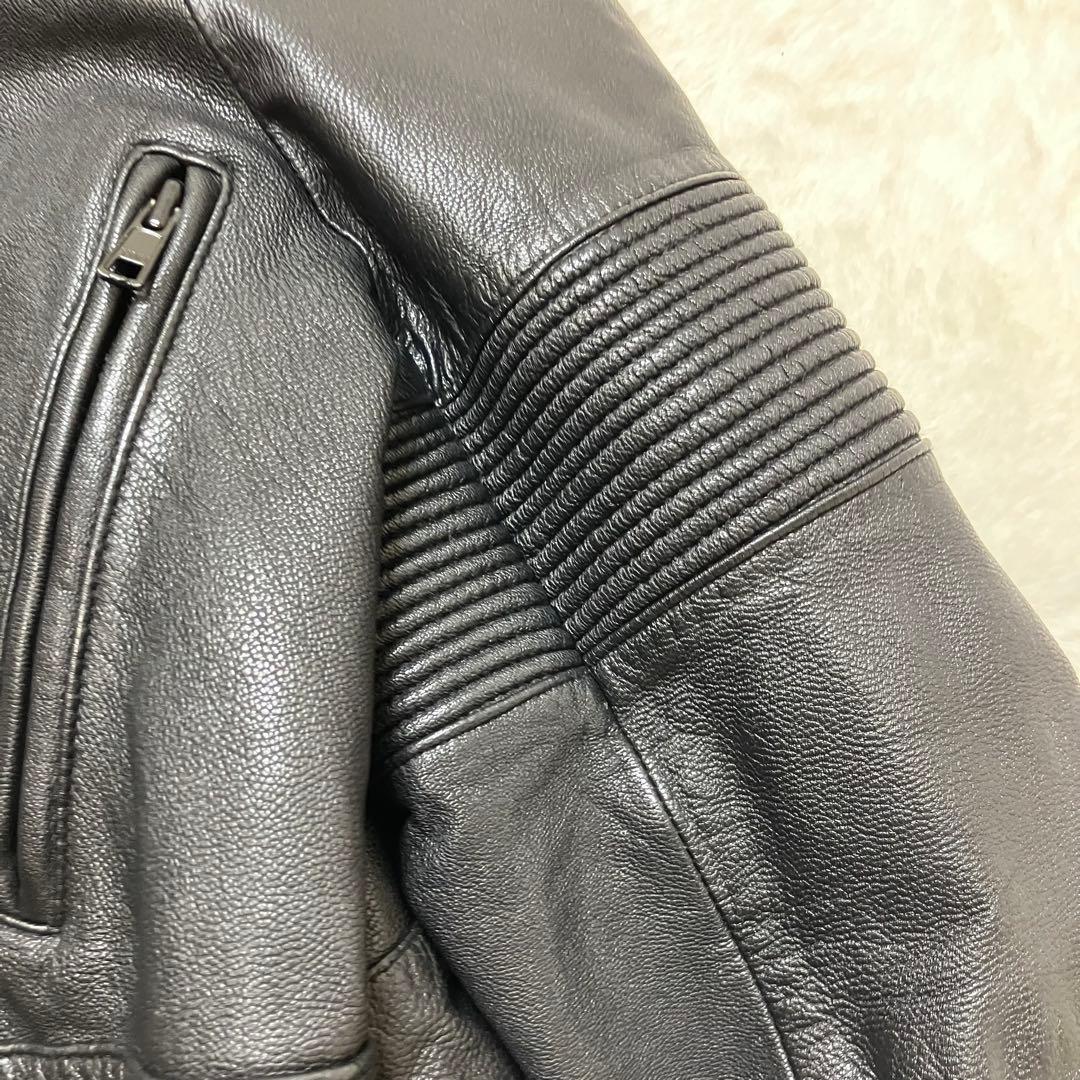 美品 ロアーズオリジナル ゴート 山羊革 サイズL レザージャケット ブラック