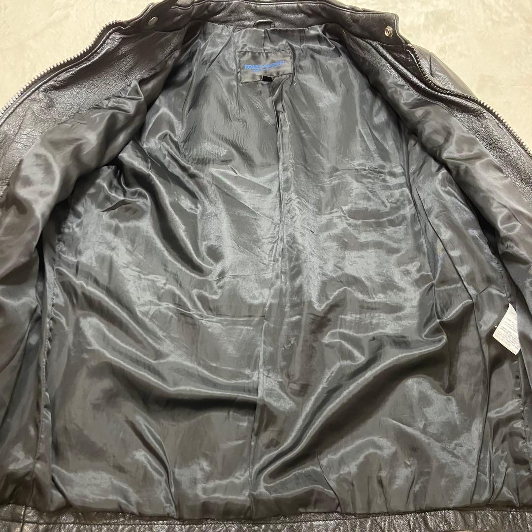 美品 ロアーズオリジナル ゴート 山羊革 サイズL レザージャケット ブラック