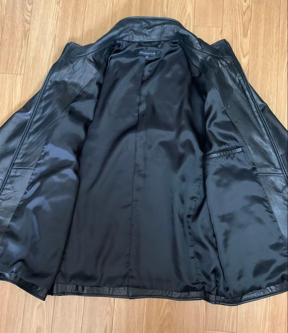 ジャックローズ 羊革 シングル ライダース ジャケット　ブラック　5