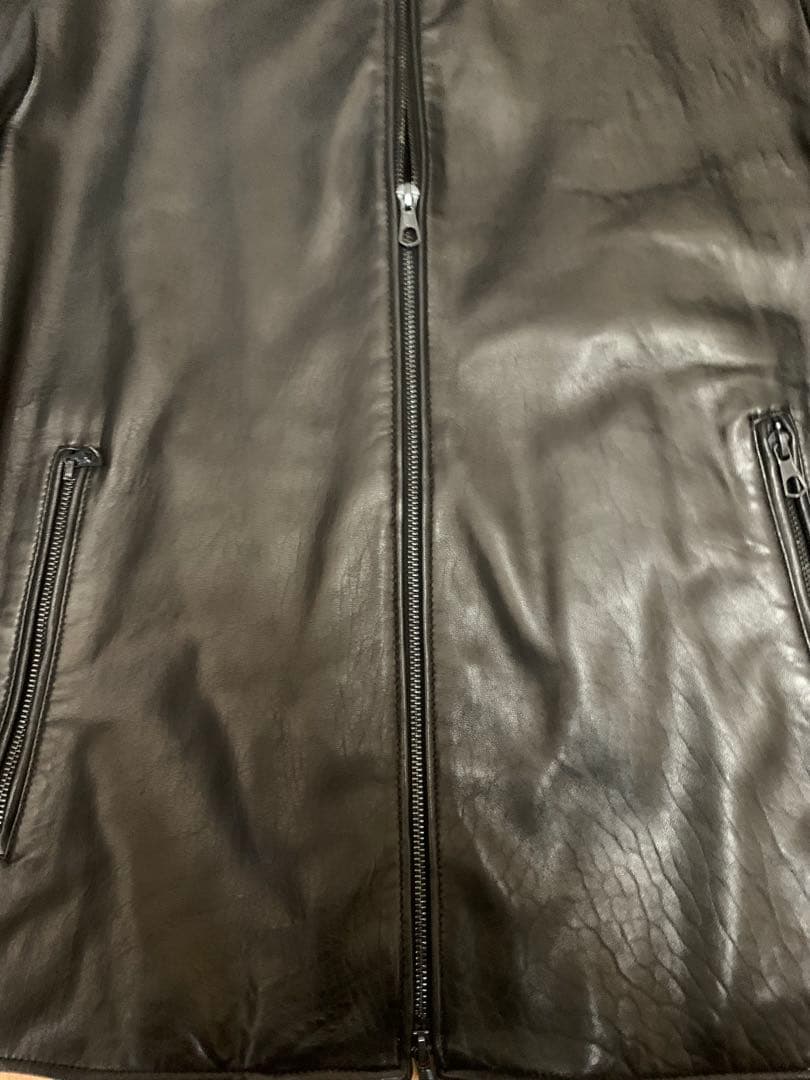 ジャックローズ 羊革 シングル ライダース ジャケット　ブラック　5