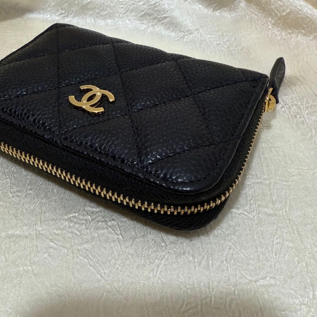 CHANEL シャネル カードケース 小銭入れ キャビアスキン ケース