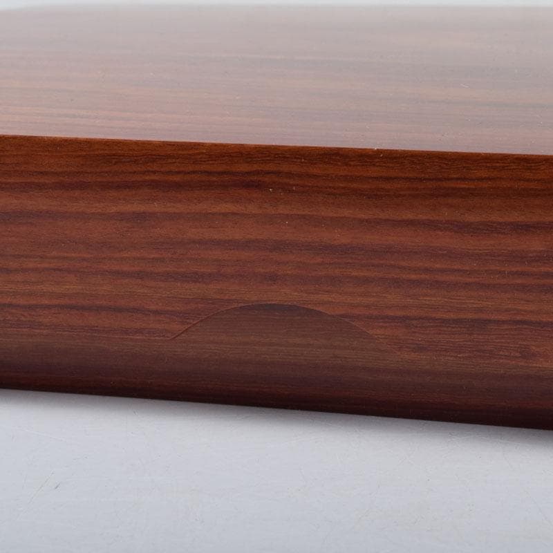 178　書道具　唐木紫檀製　無垢彫　くりぬき　硯箱　C　8734