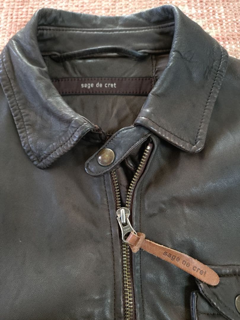 値下げ！sage de cret レザー ジャケット フライト サージュデクレ