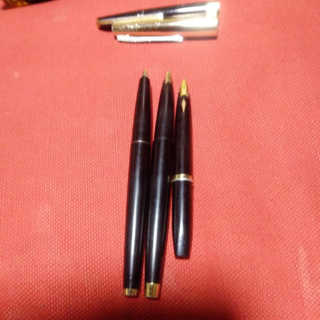 黒い万年筆3本セット
