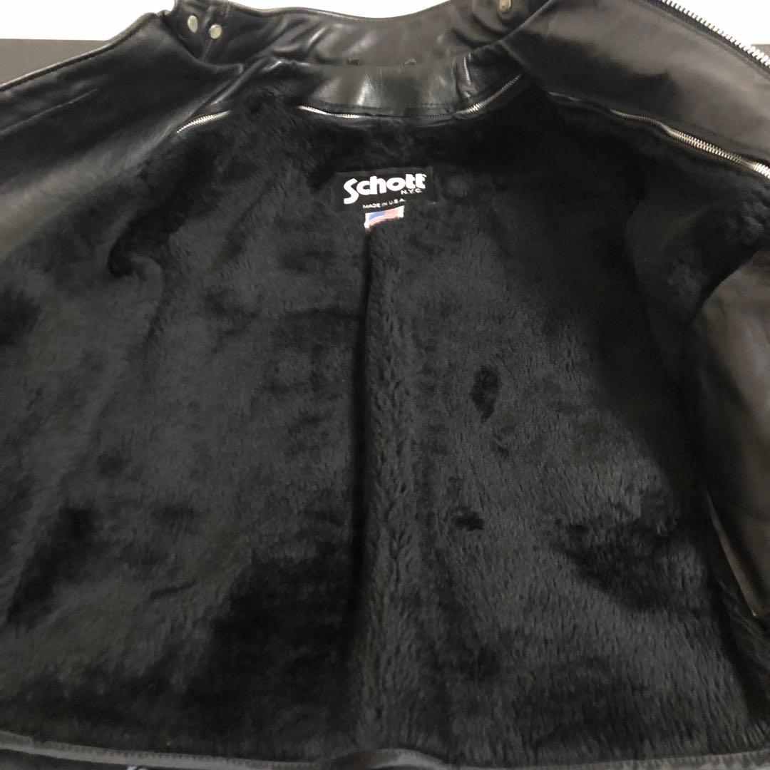 美品 schott レザージャケット141 36サイズ ライナー付き