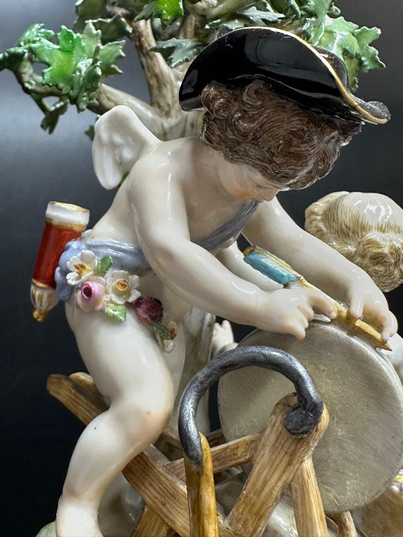 マイセン　「木の下の天使」　高さ20cm トヒチ　東ゆ7-0217⭐︎2