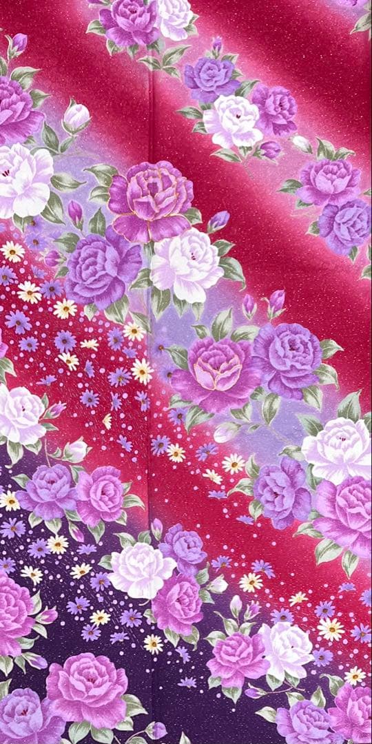 振り袖　フルセット　別誂長襦袢付　成人式　刺繍入り　銀通し　重ね襟付　659