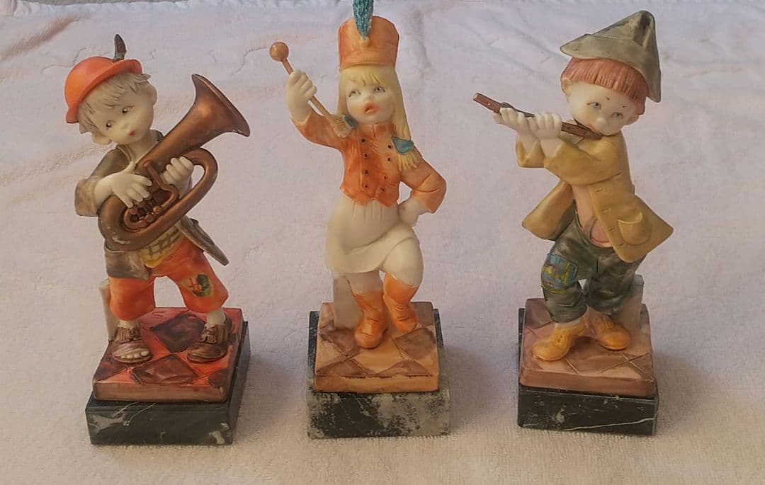 置物 楽隊　3体 　イタリア製　アンティーク