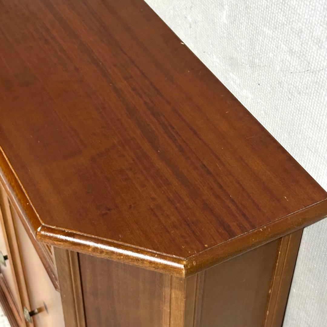 ✦アンティーク調✦象嵌 キャビネット 木製 収納棚 花台 電話台 サイドボード