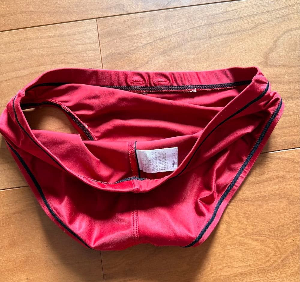 asics 初期スプラッシャーS 超光沢 レッド 140サイズ 競泳水着 競パン