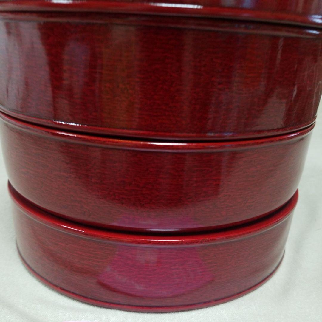 伝統工芸品 漆器　讃岐工芸　後藤塗　黒松　27センチ直径の三段重共箱木箱入りです