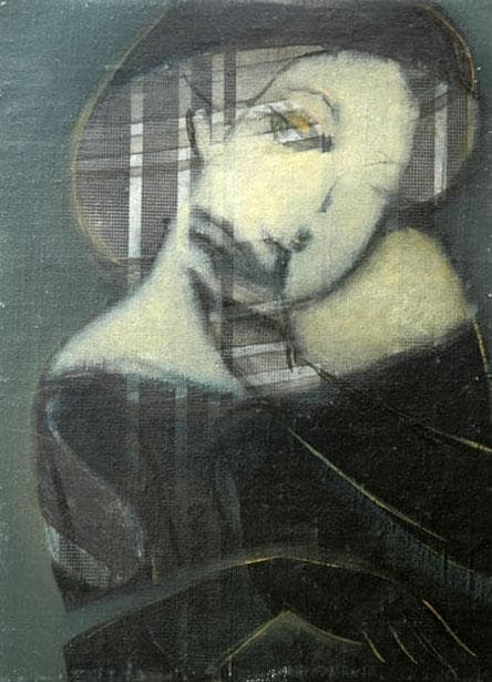 油絵 絵 絵画 インテリア 額付(銀) F4-052313 人物 女性像