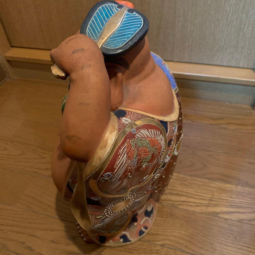 九谷焼 布袋 極彩色 七福神 縁起置物 骨董