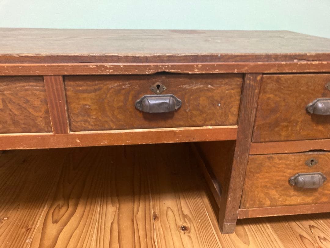 昭和レトロ　木製文机　ローテーブル　16