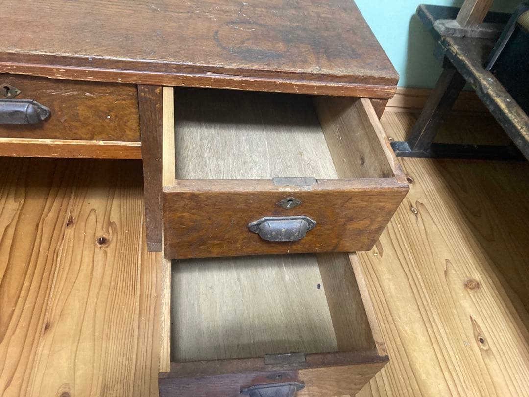 昭和レトロ　木製文机　ローテーブル　16