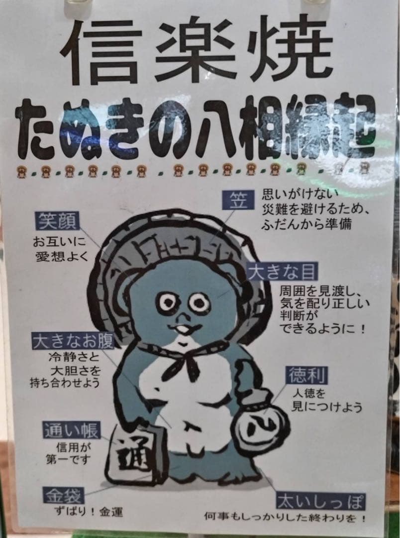 信楽焼 たぬき 置物 カエル フクロウ付き