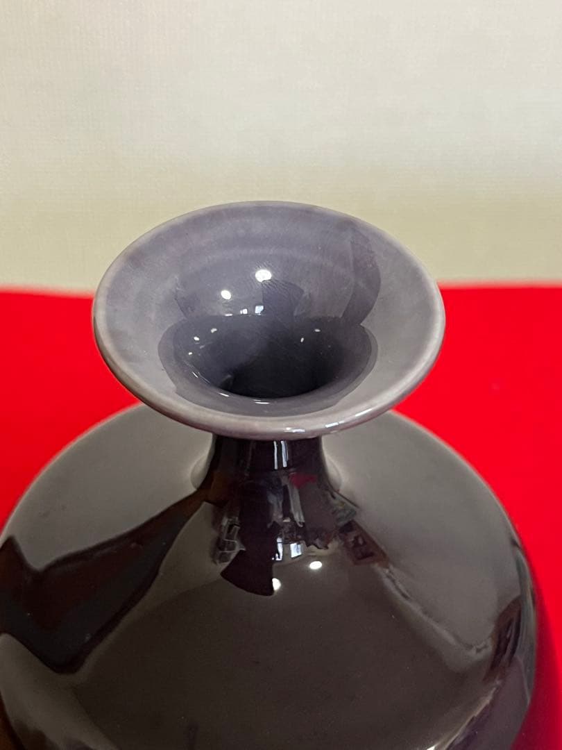 【特価】柳雨軒 三代 人間国宝 徳田八十吉（正彦銘）壺 高約21.5㎝ T260