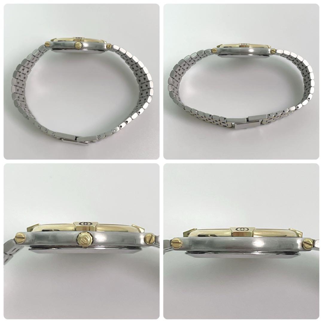 ピンクの猫！グッチ 9000M クォーツ 腕時計 ゴールド 新品電池