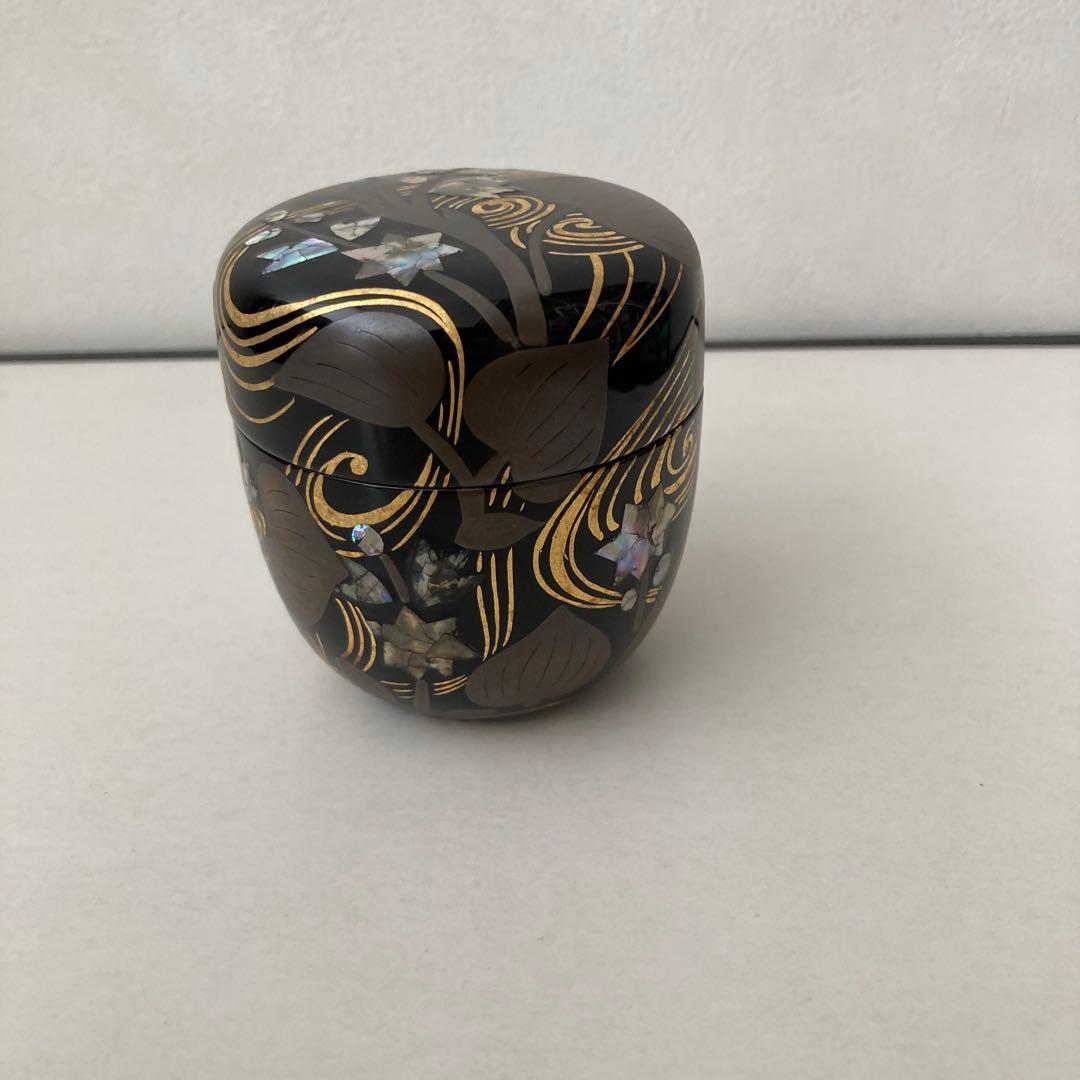 茶道具 光琳　水葵蒔絵棗