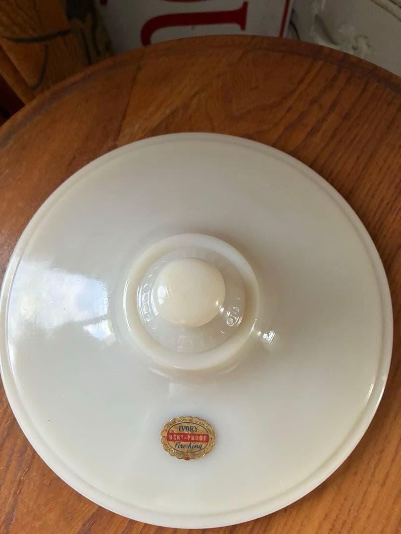 ファイヤーキング　パイ　プレート　キャセロール　アイボリー　テーブルサーバー美品