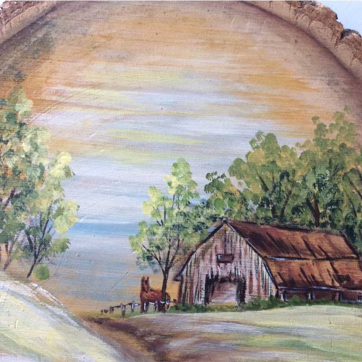 南風原薫子 松本裕子 風景画 トールペイント 貴重 直筆