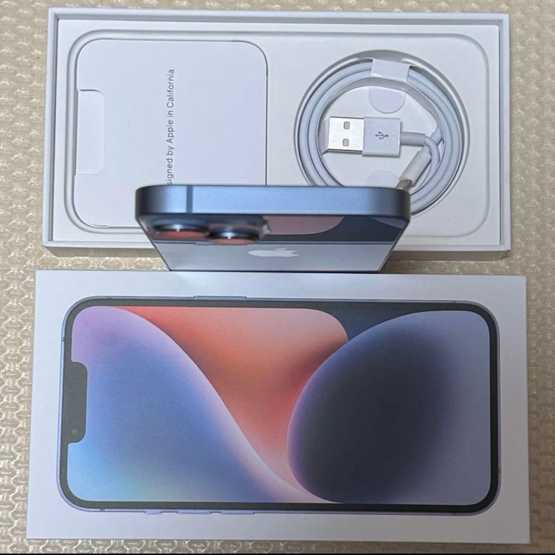 新品に近いバッテリー100% iPhone14 128GB SIMフリー 本体