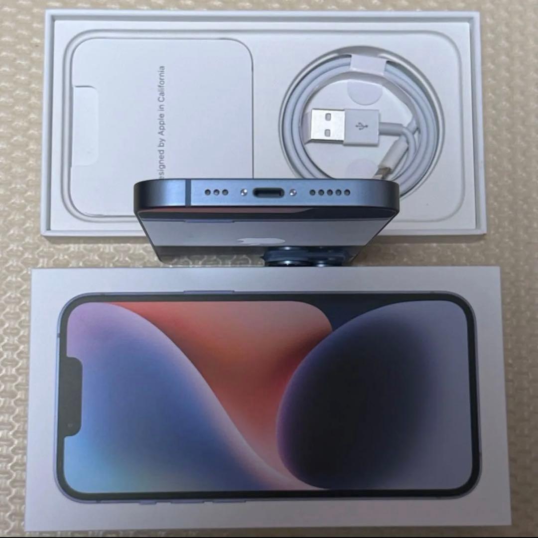 新品に近いバッテリー100% iPhone14 128GB SIMフリー 本体