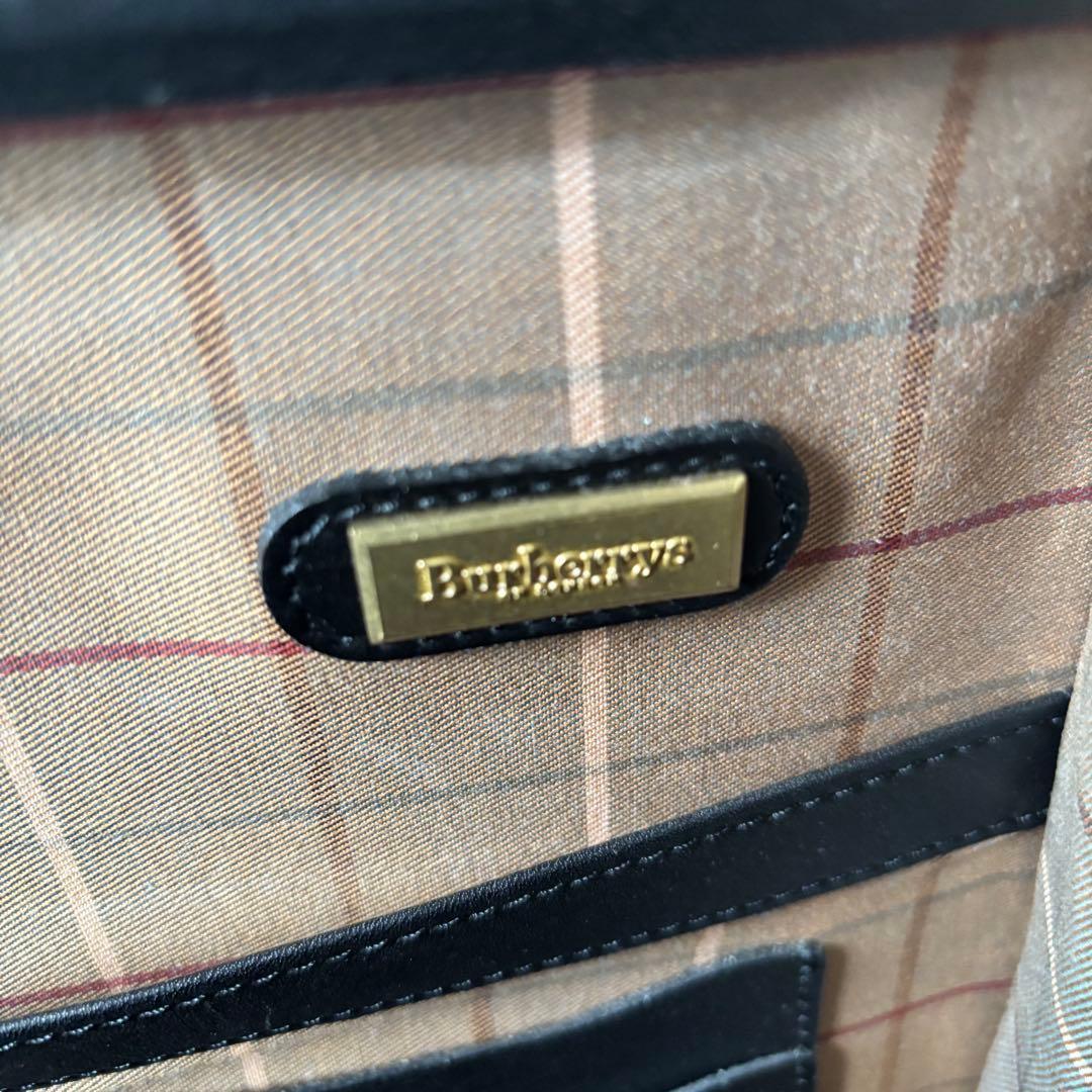 BURBERRY バーバリー ダレスバッグ ビジネスバッグ ブラック レザー