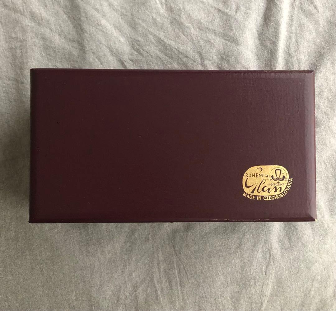 [未使用] ボヘミアクリスタル 花瓶 ヴィンテージ ハンドカット 正規輸入品