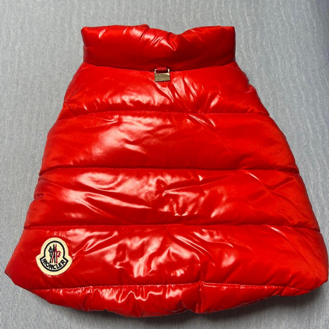 MONCLER 犬服 ダウンジャケット風 赤 サイズ1