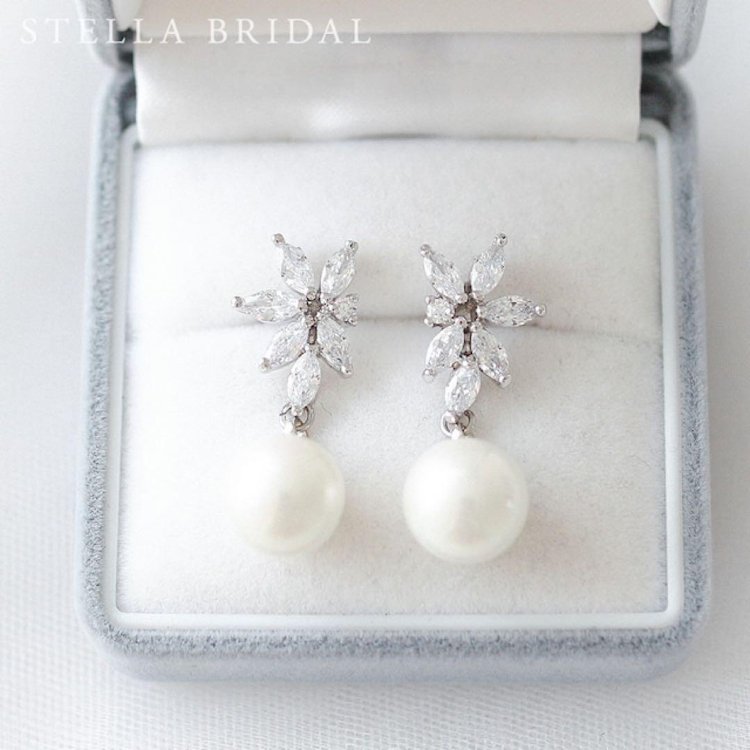 Stella Bridal キュービックジルコニア アカシア ネックレス＆ピアス