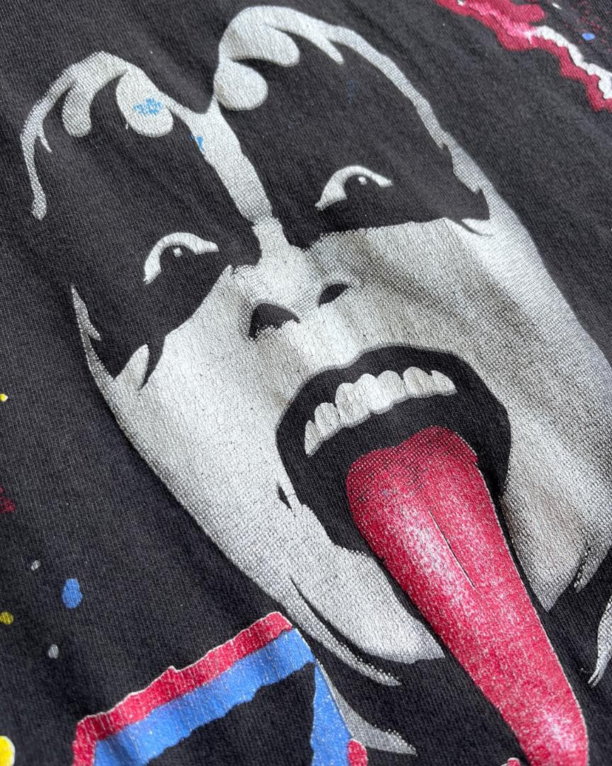 90's USA製 \" KISS \" 総プリント バンド Tシャツ