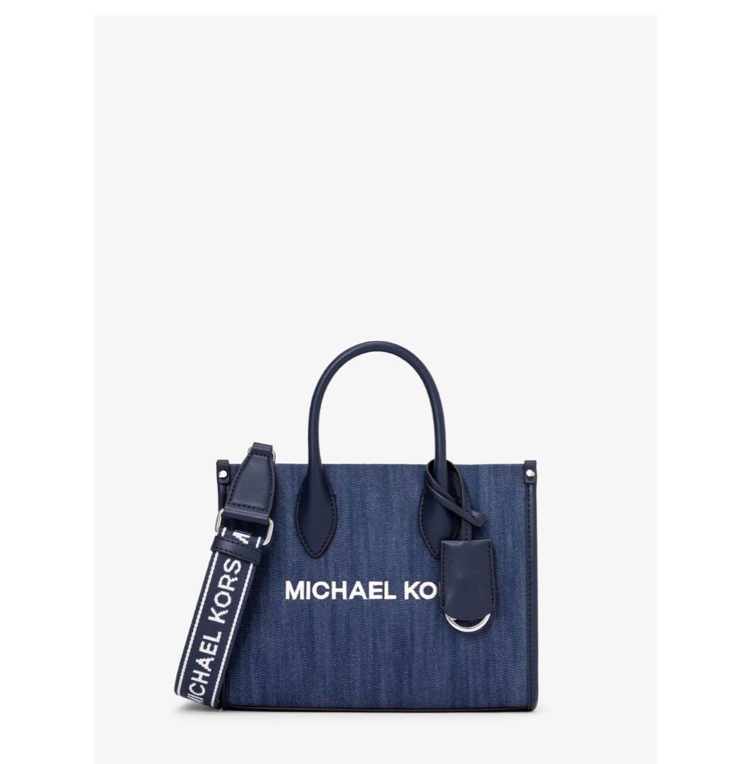 MICHAEL KORS ネイビー デニム ショルダーバッグ　スモール
